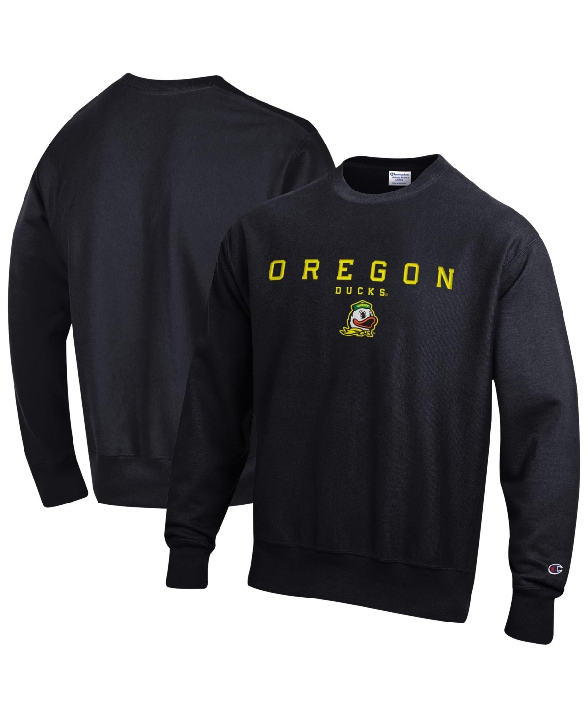 Champion Men's Black Oregon Ducks Relentless Reverse Weave Sweatshirt - Black