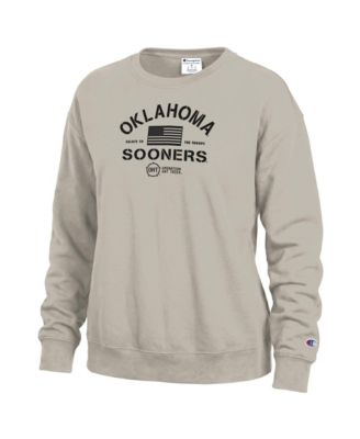 Women's Tan Oklahoma Sooners Operation Hat Trick Power blend Sweatshirt