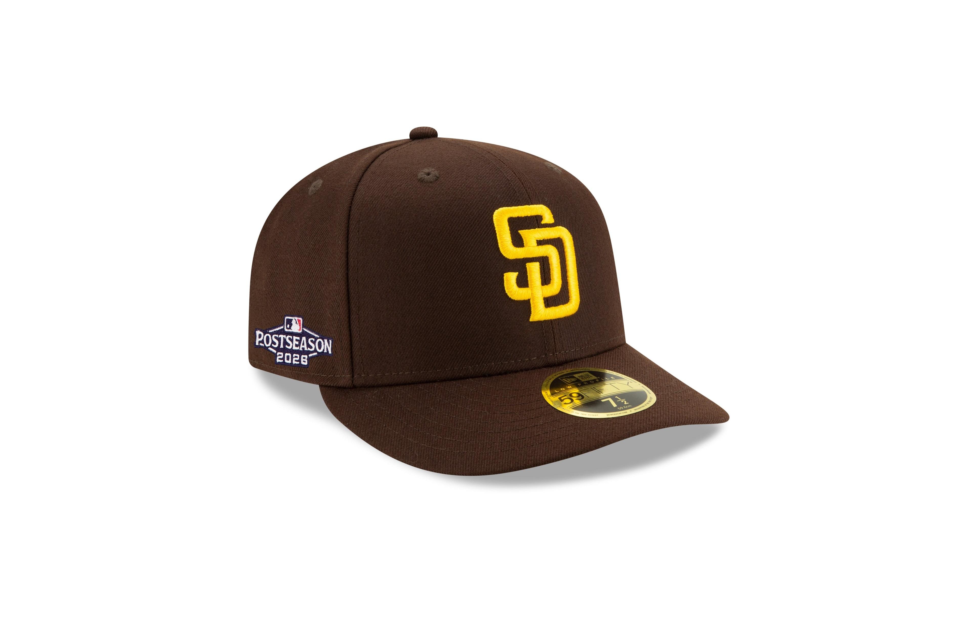 New Era Men's Brown San Diego Padres 2026 Mlb Postseason Side Patch Low Profile 59FIFTY Fitted Hat