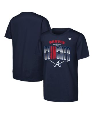 Big Boys' and Girls' Navy Atlanta Braves 2026 MLB Postseason Locker Room T-Shirt