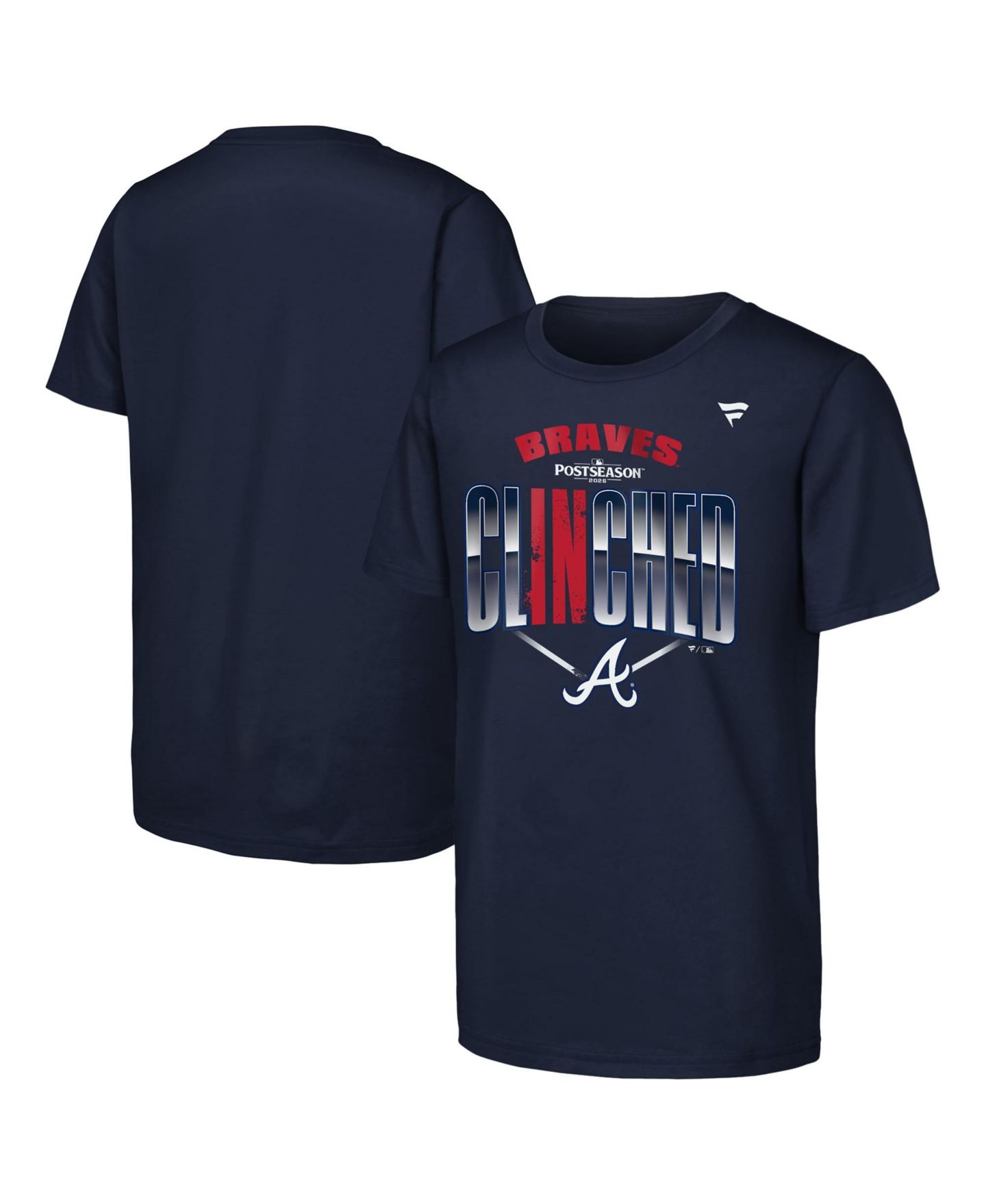 Детская футболка Fanatics Navy Atlanta Braves 2026 MLB Postseason Locker Room — фото 1
