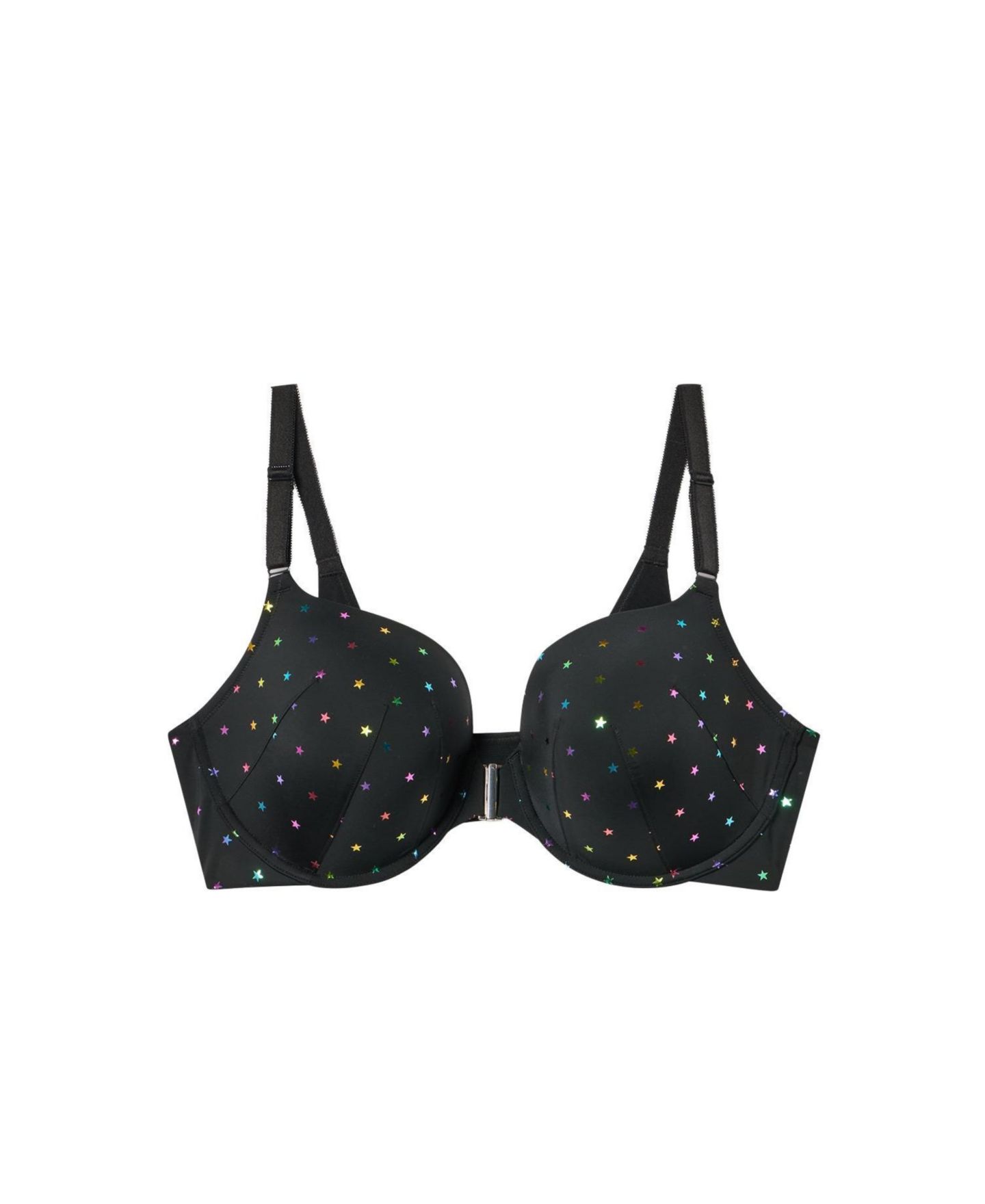 Бра Perfect, лёгкая чашка, на косточках, застёжка спереди — Torrid, цвет: Чёрный — фото 2