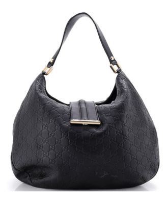 Large New Ladies Web Hobo Guccissima Leather