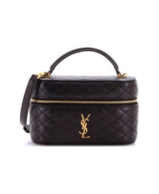 Mini Gaby Zip Around Vanity Bag Quilted Leather