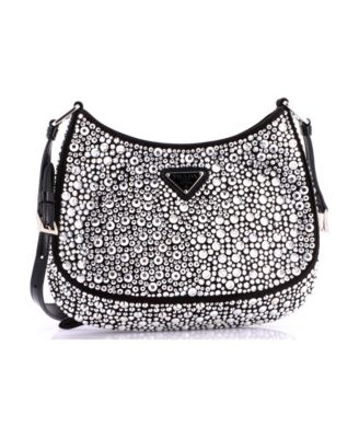 Small Cleo Shoulder Bag Crystal Embellished Satin