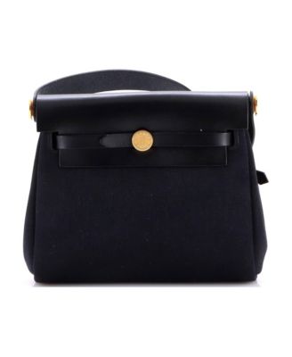 Pre-Owned  Hermes 20 Herbag Zip Toile and Leather