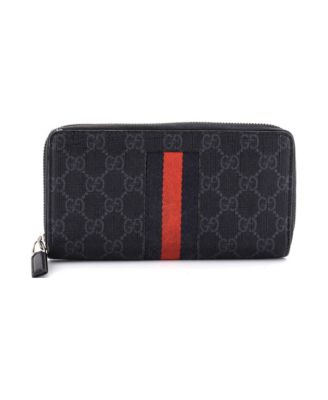 Web Zip Around Wallet GG Coated Canvas