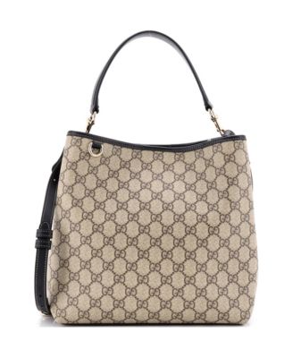 Medium GG Emblem Bucket Bag GG Coated Canvas