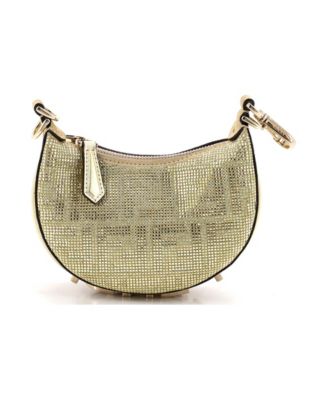 Nano Fendigraphy Bag Crystal Embellished Zucca Suede