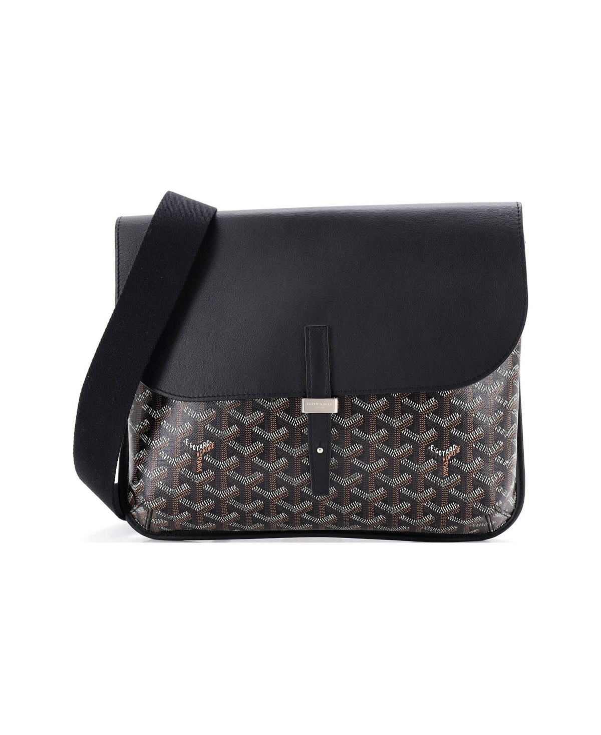 Pre-Owned Goyard Coursier Messenger Bag Coated Canvas and Leather - Black