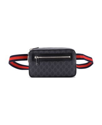 Small Web Zip Belt Bag GG Coated Canvas
