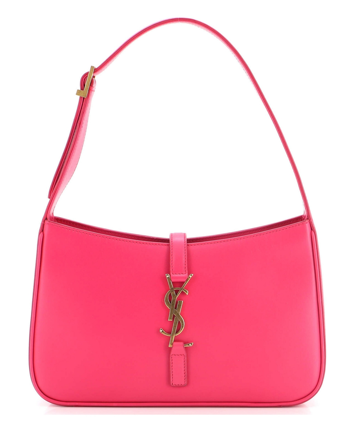 Pre-Owned Saint Laurent Small Le 5 a 7 Hobo Leather - Pink