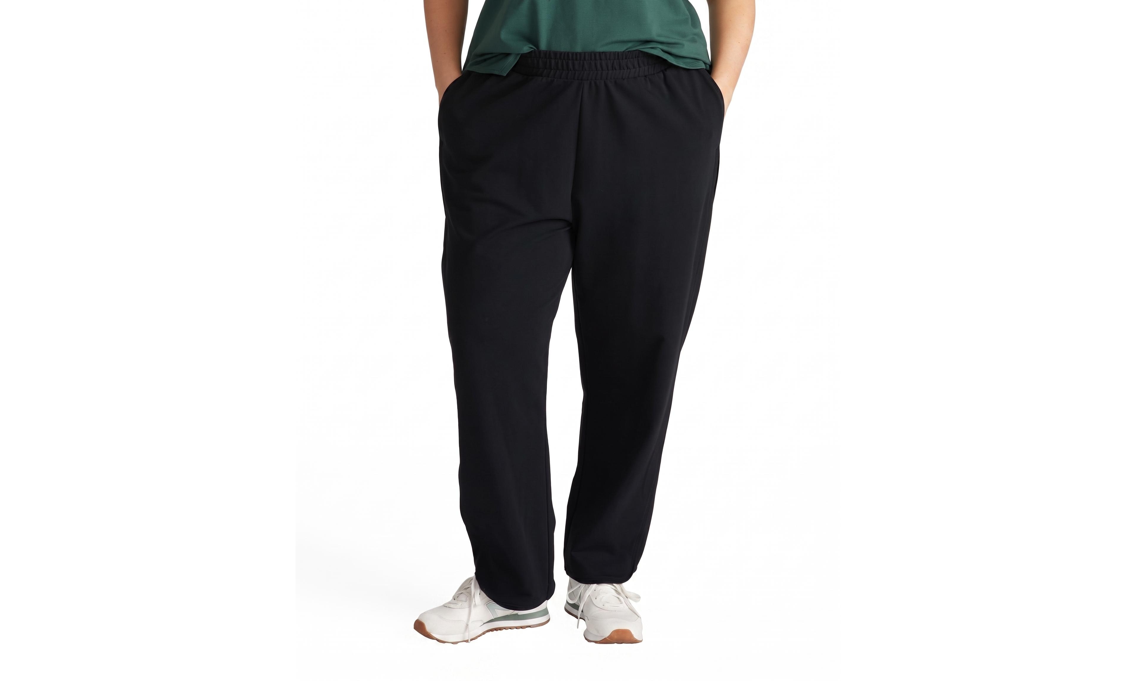Universal Standard Plus Challenger Pull-On French Terry Straight-Leg Pants