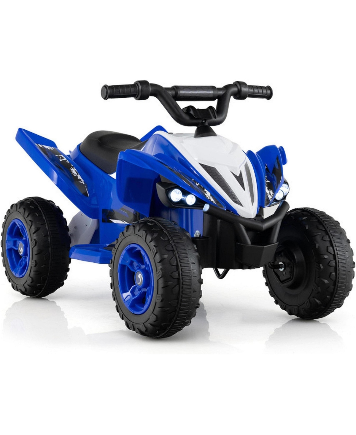 Hongge 12V Kids Ride On Atv 4-Wheeler Quad with Dual Motors & Led Headlights, 66 lbs, Ages 3+ - Navy