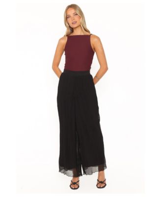 Women's Elisa High-Rise Wide-Leg Plisse Pants