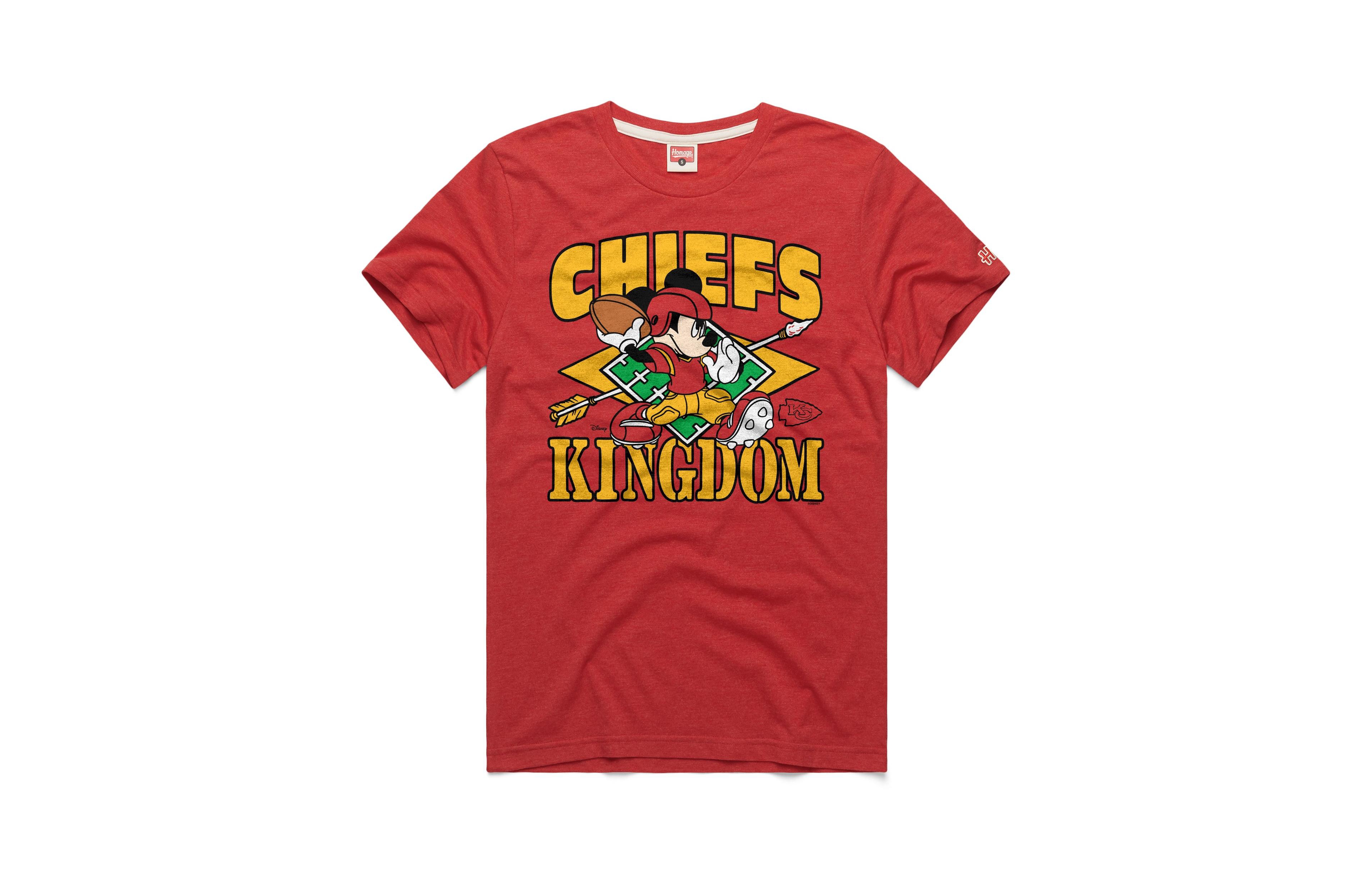 Homage Men's and Women's Red Kansas City Chiefs Mickey T-shirt