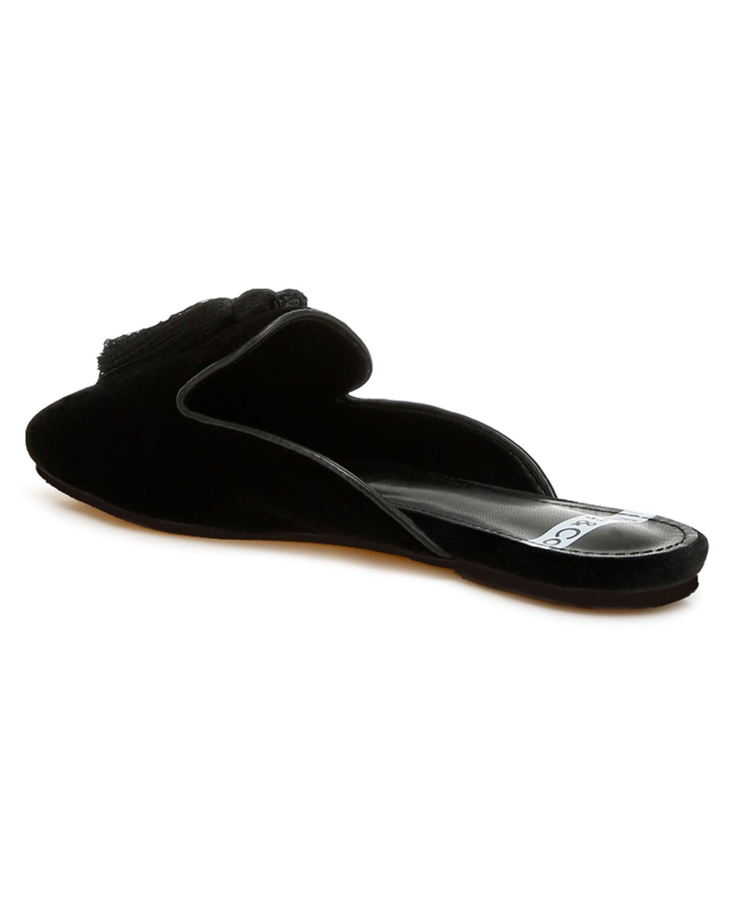 Женские сабо Rag & Co Cardinal Tassel Detail Velvet, цвет: Чёрный бархатный — фото 8