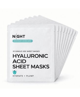 Hydrating Sheet Mask with Hyaluronic Acid, 10-pack