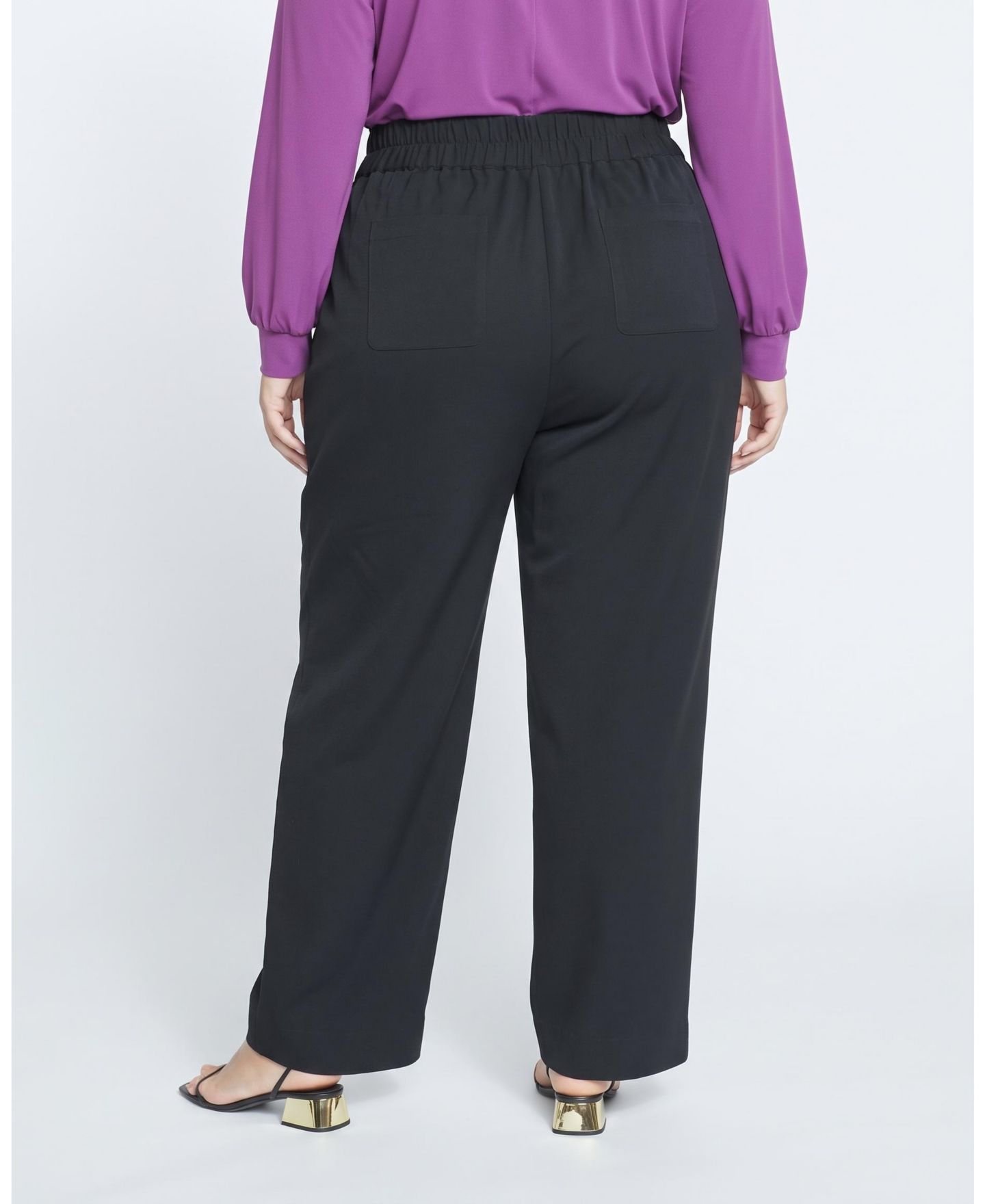 Женские брюки Universal Standard Plus Size All Day Easy, цвет: Чёрный — фото 2