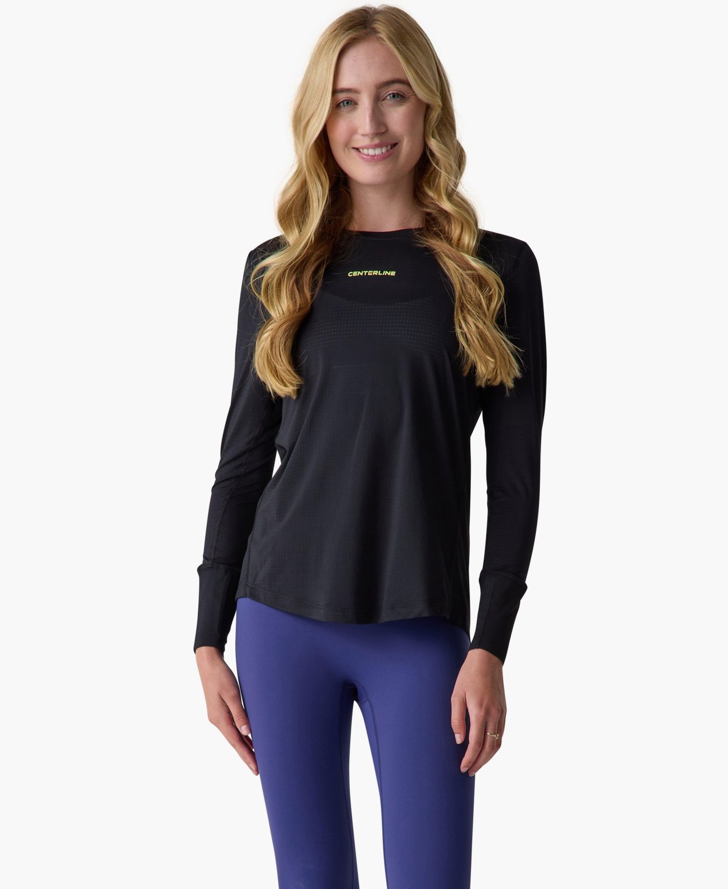 Женский топ Centerline Athletics AirLite Long Sleeve, цвет: Чёрный — фото 1