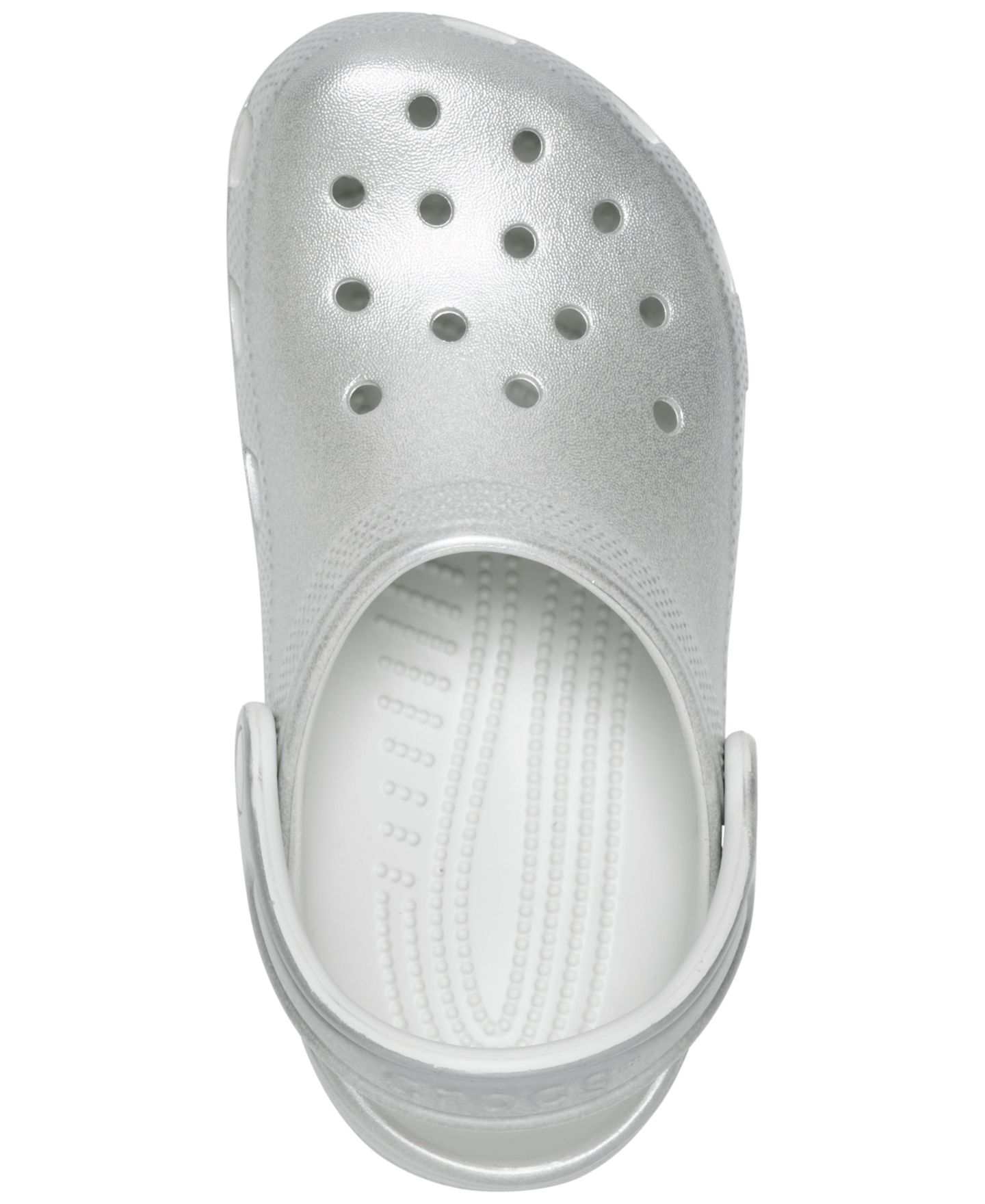 Детские сабо Crocs Tinted Metallic Classic, цвет: Серебряный — фото 5
