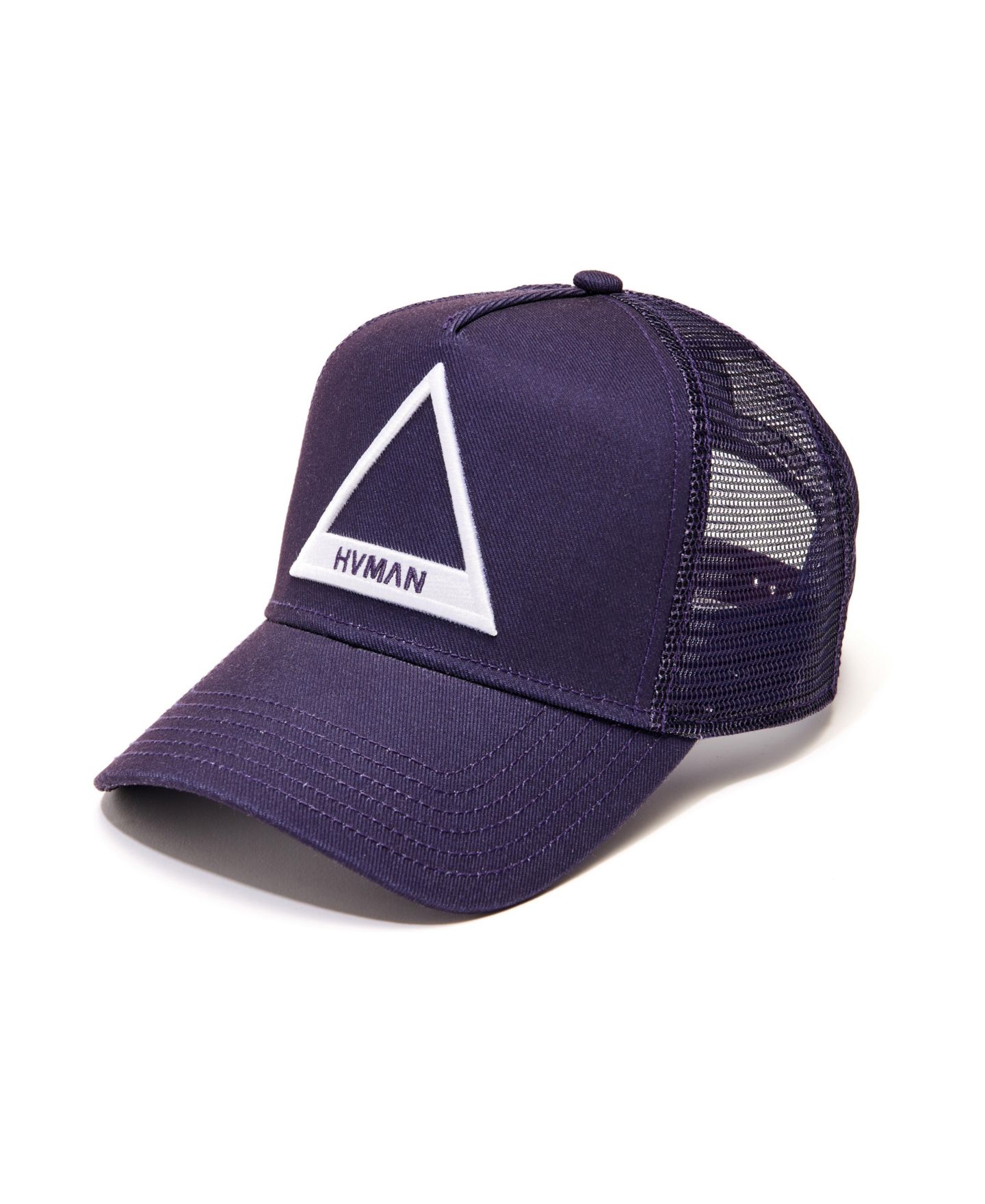 Мужская кепка Hvman Chosen To Prevail x Cult Triangle Logo Adjustable Mesh Trucker Hat, цвет: Фиолетовый — фото 1