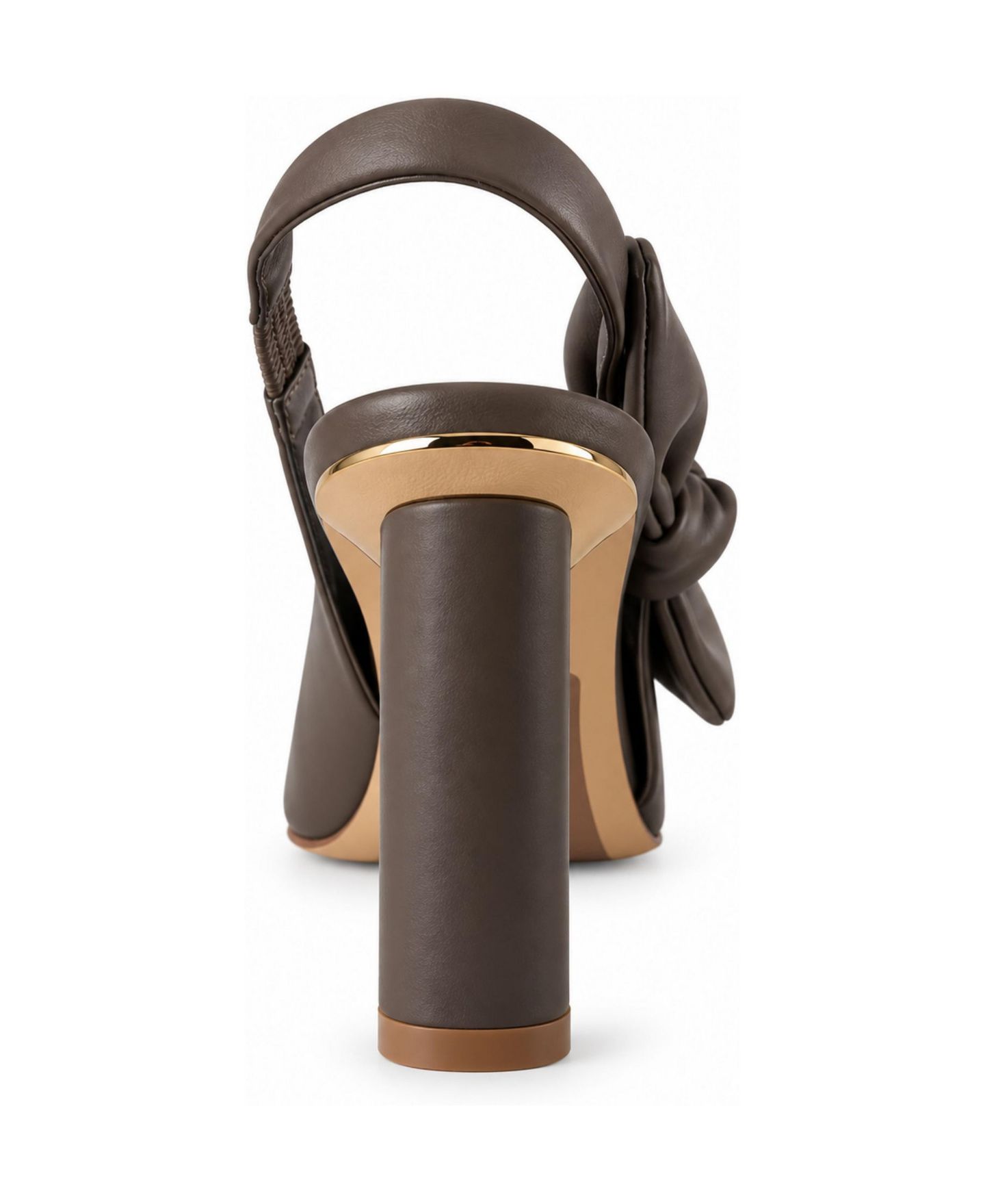 Женские туфли Bróg Una Column-Heel Round-Toe Slingback, цвет: Какао коричневый — фото 4