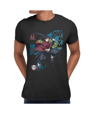 Men's Infinity Castle Giyu Tomioka Water Art Crewneck Graphic T-Shirt