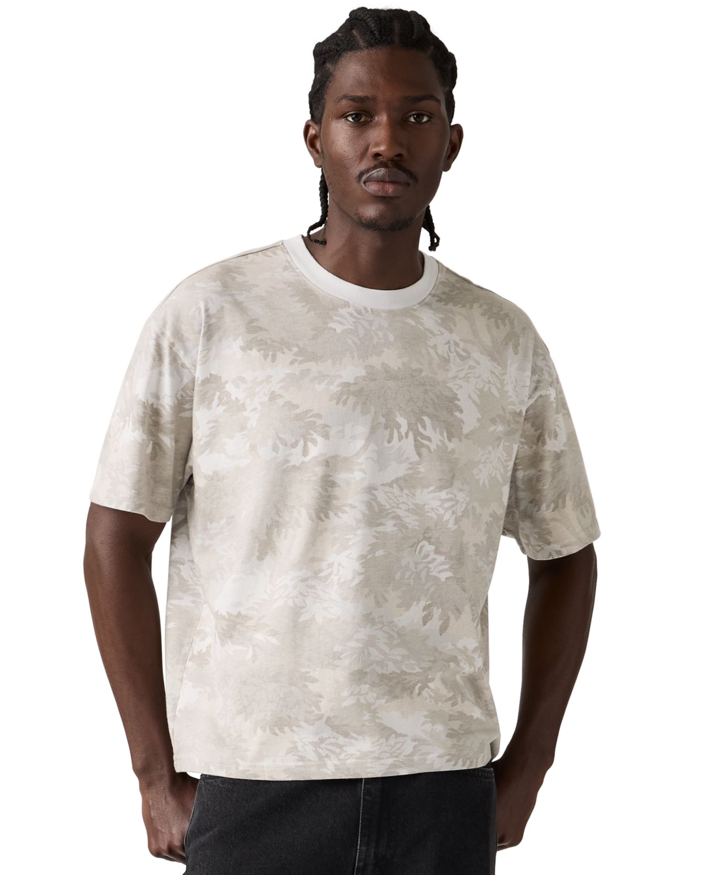 Мужская футболка Levi's Classic Cropped Boxy Short-Sleeve, цвет: Коричневый — фото 8