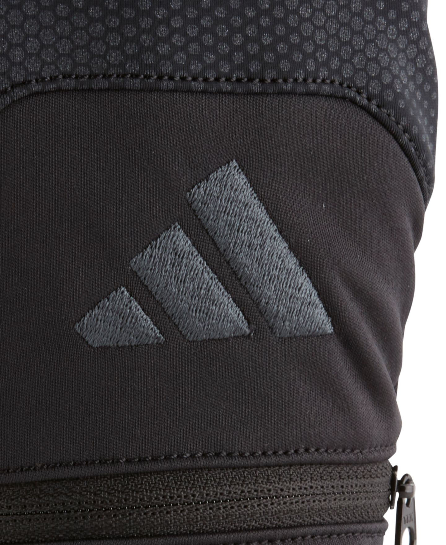 Мужские перчатки adidas Glory Touchscreen Zipper-Pocket, цвет: Чёрный — фото 4