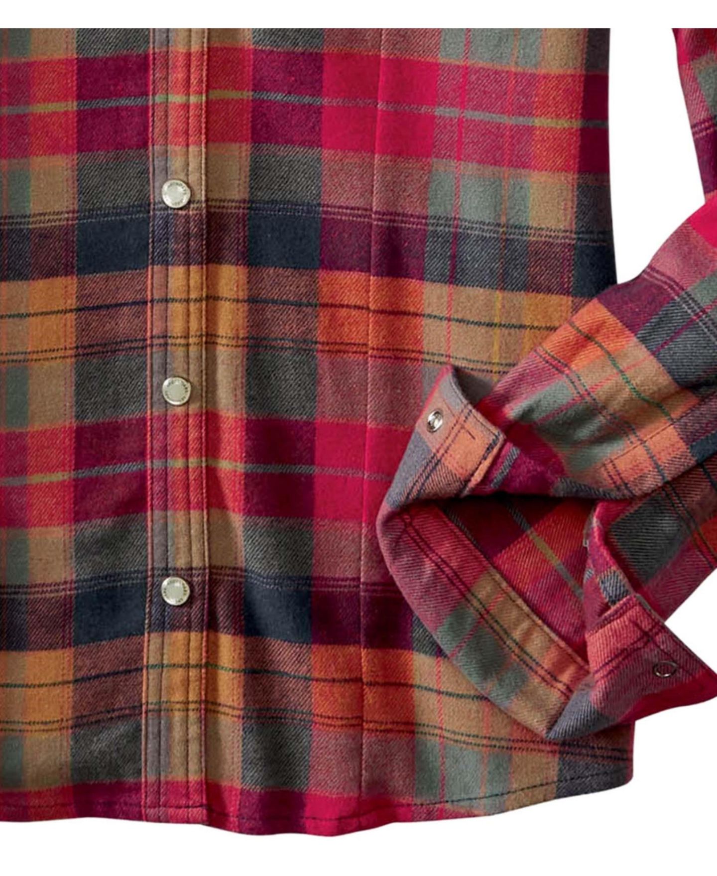 Женская рубашка Legendary Whitetails Lumber Jane Plaid Hooded Long-Sleeve Button-Up, цвет: Клетчатый, вариант 1 — фото 9