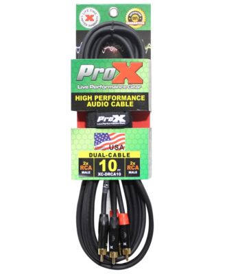 XC-DRCA10 20AWG Oxygen-Free Copper Unbalanced Audio Cable 10 ft.