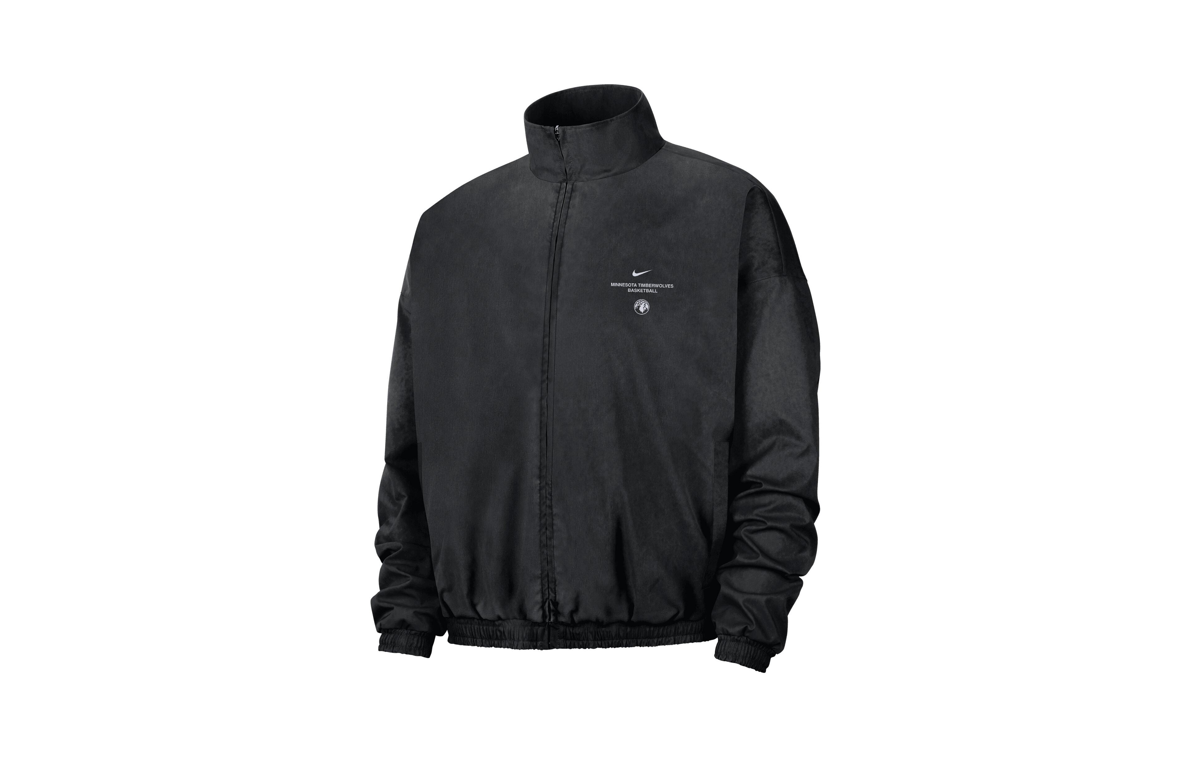Nike Men's Black, Blue Minnesota Timberwolves 2026 Game Theather Calm On Court Anthem Jacket