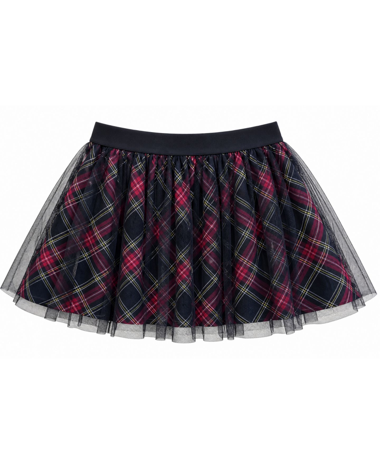 Юбка With Jules Plaid Mini Skater для девочек, цвет: Красный клетчатый — фото 2