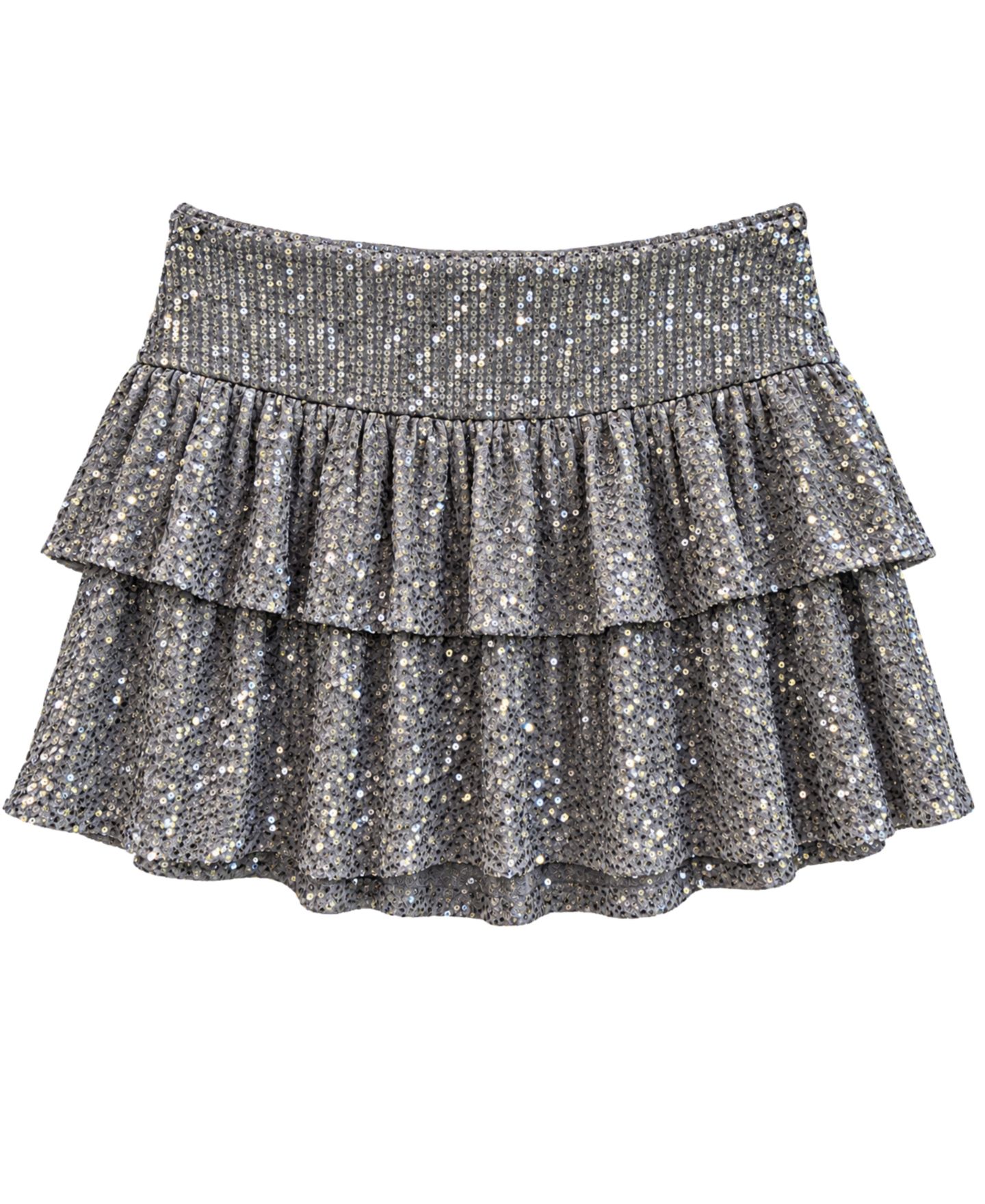 Юбка With Jules Sequin-Tiered для девочек, цвет: Серебряный — фото 2