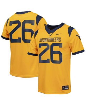 Big Boys' and Girls' Gold West Virginia Mountaineers Replica Football Jersey