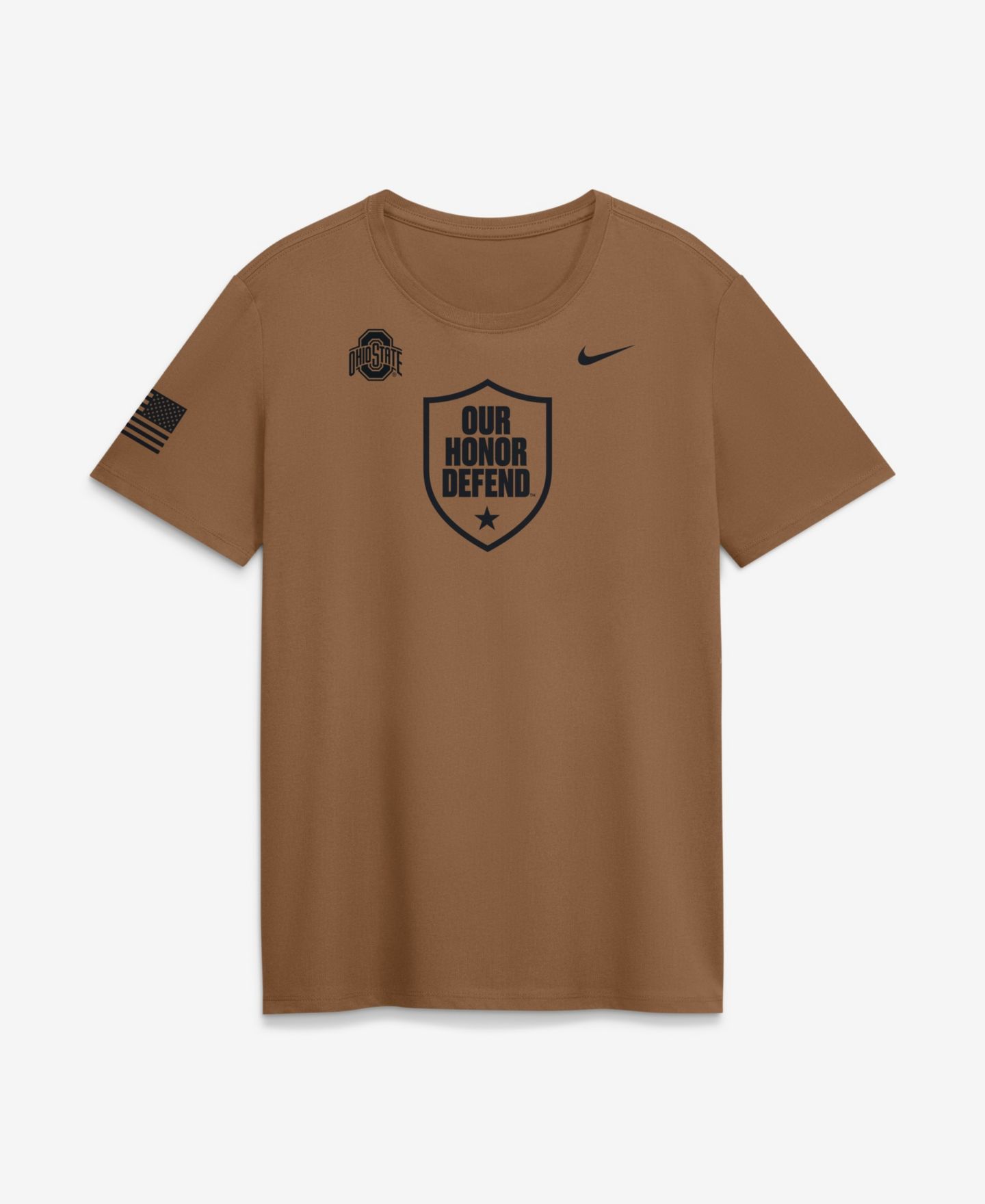Женская футболка Nike Brown Ohio State Buckeyes 2026 Appreciation Dri-FIT — фото 1