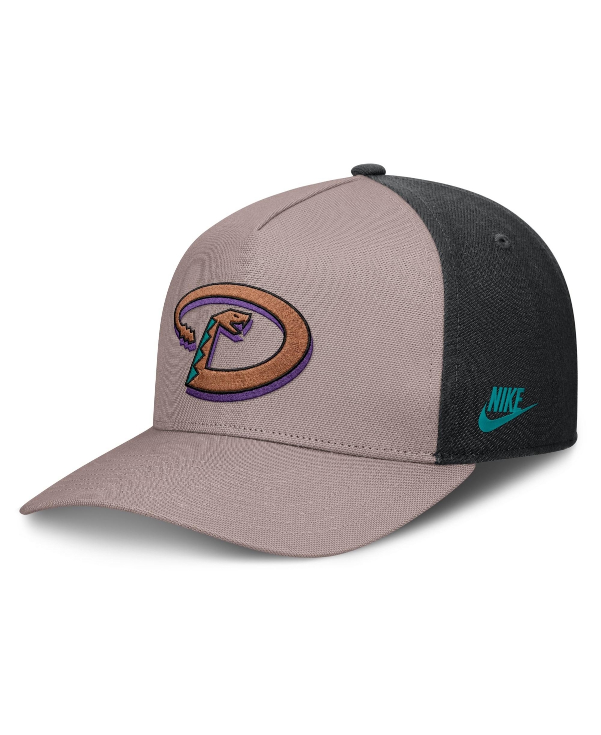 Nike Men's Light Brown/Black Arizona Diamondbacks Cooperstown Rise A-Frame Adjustable Hat - Light Brown, Black