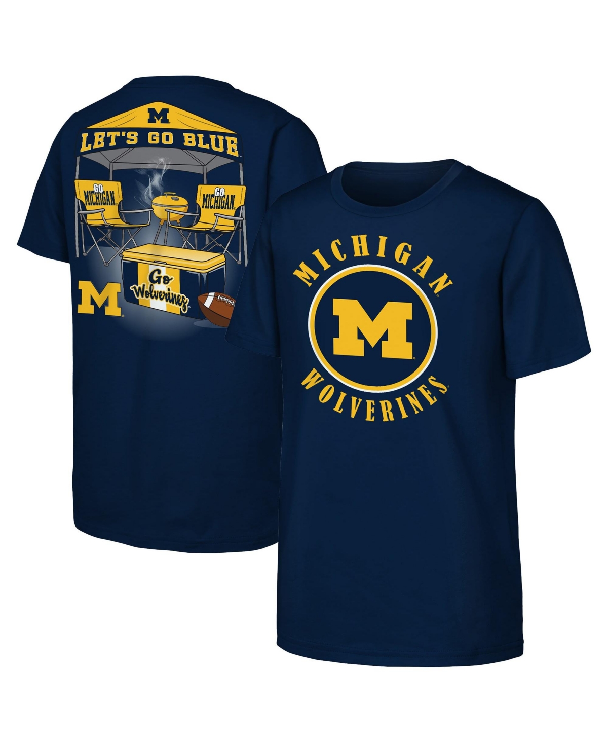 Outerstuff Big Boys' and Girls' Navy Michigan Wolverines Tailgater Hometown T-Shirt - Navy