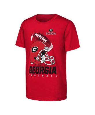 Big Boys' and Girls' Red Georgia Bulldogs For the Glory Football Helmet T-Shirt