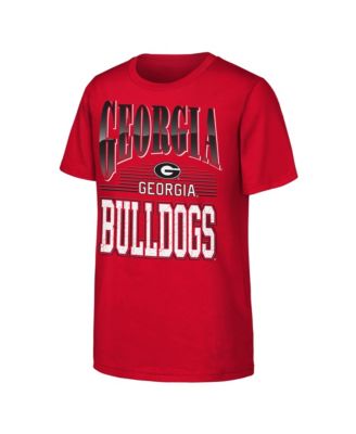 Big Boys' and Girls' Red Georgia Bulldogs Chrome Header T-Shirt