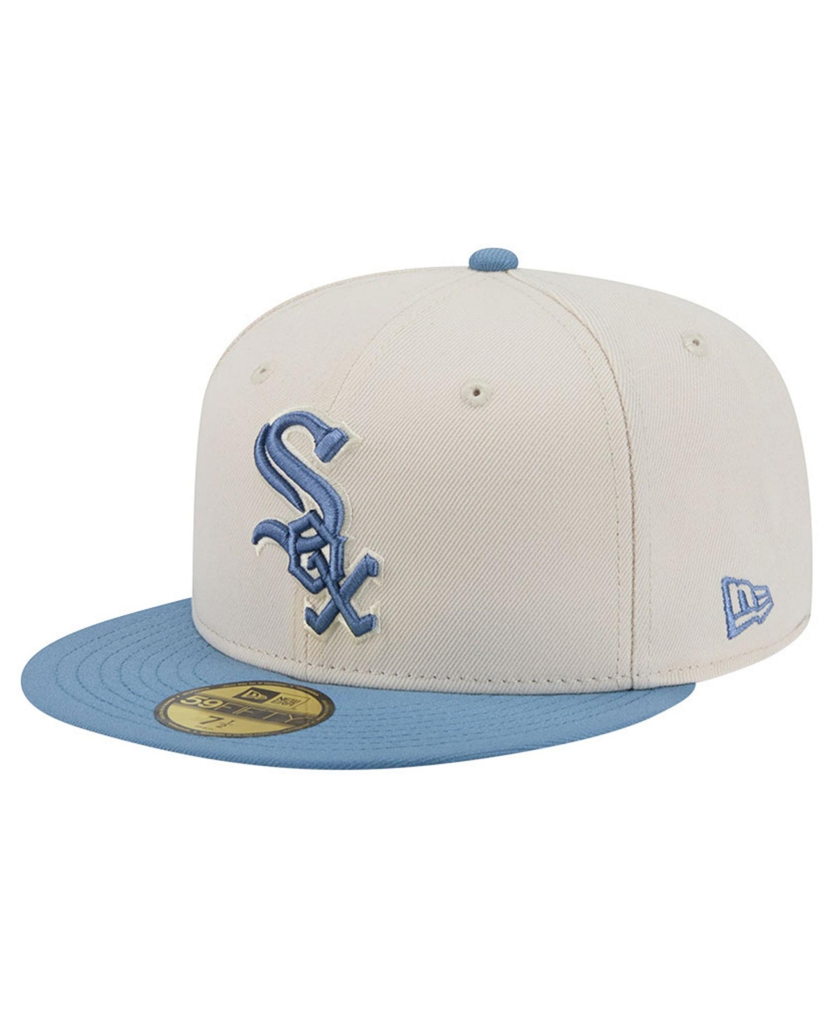 New Era Men's Cream/Light Blue Chicago White Sox Color Pack 59FIFTY Fitted Hat - Cream, Light Blue