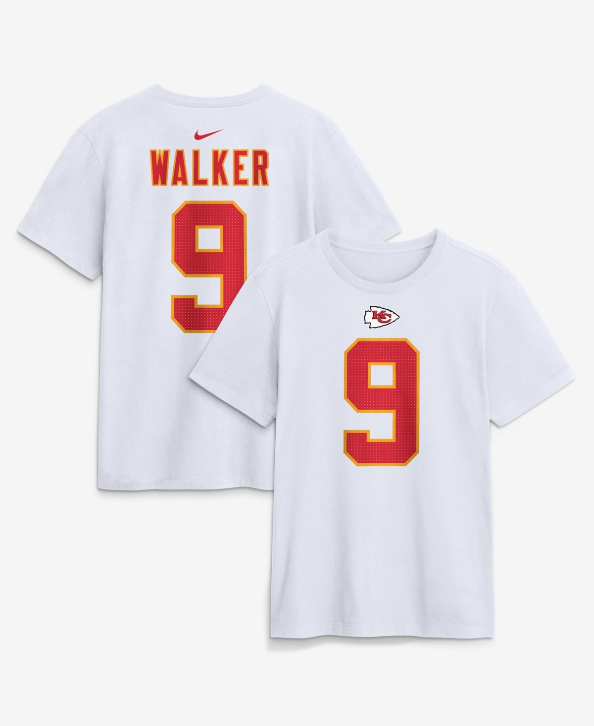 Nike Men's Kenneth Walker Iii White Kansas City Chiefs Name & Number T-Shirt - White