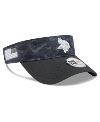 Men's Black Minnesota Vikings 2026 Salute To Service Adjustable Visor Hat
