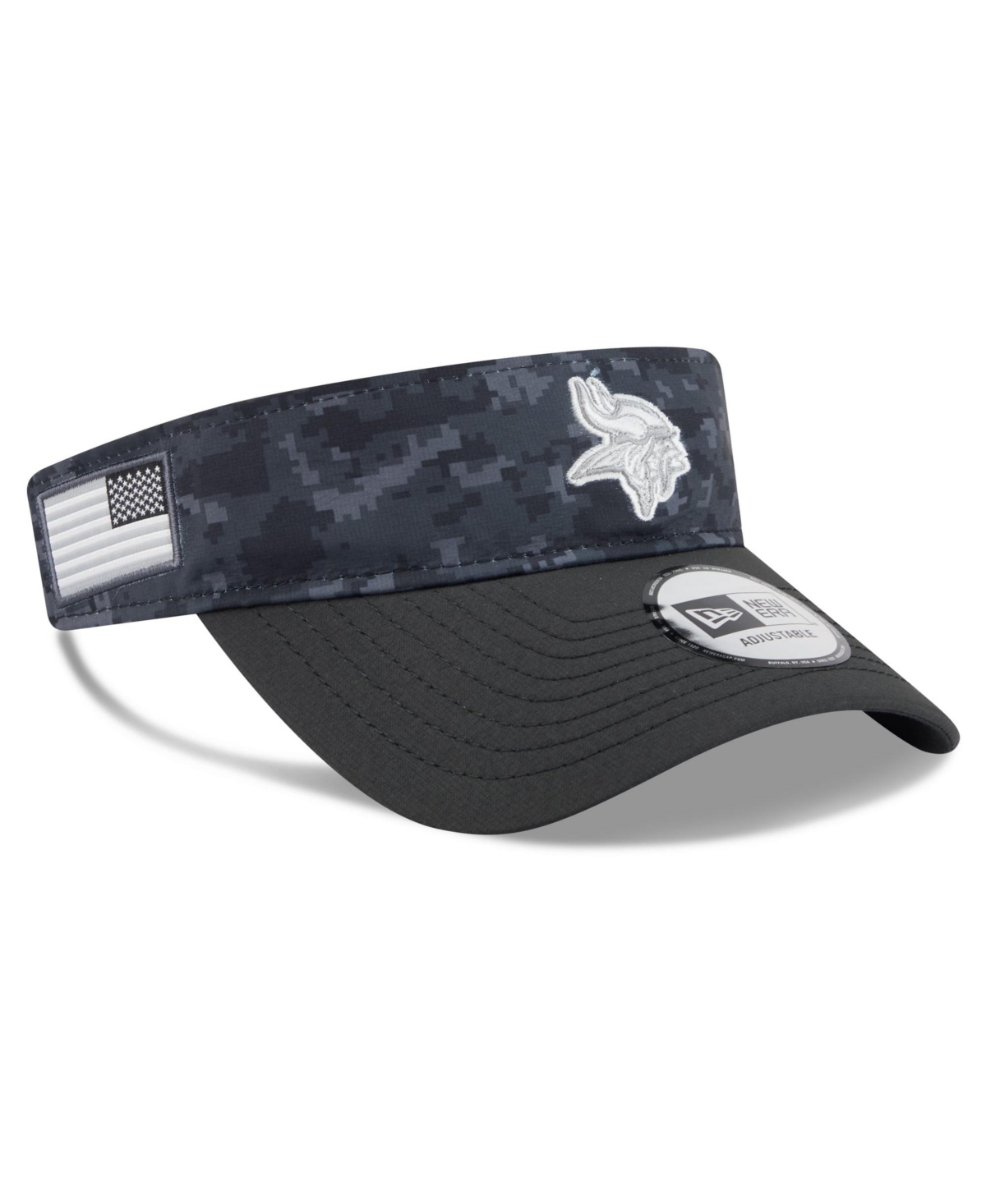 New Era Men's Black Minnesota Vikings 2026 Salute To Service Adjustable Visor Hat - Black