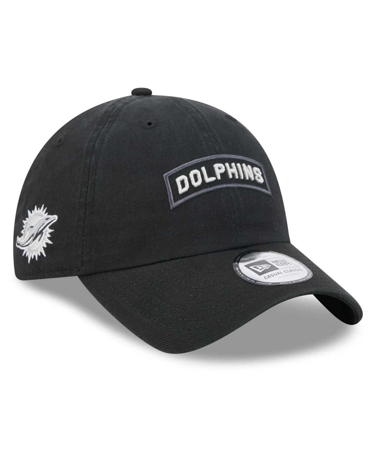 New Era Men's Black Miami Dolphins 2026 Salute To Service Casual Classic Adjustable Hat - Black