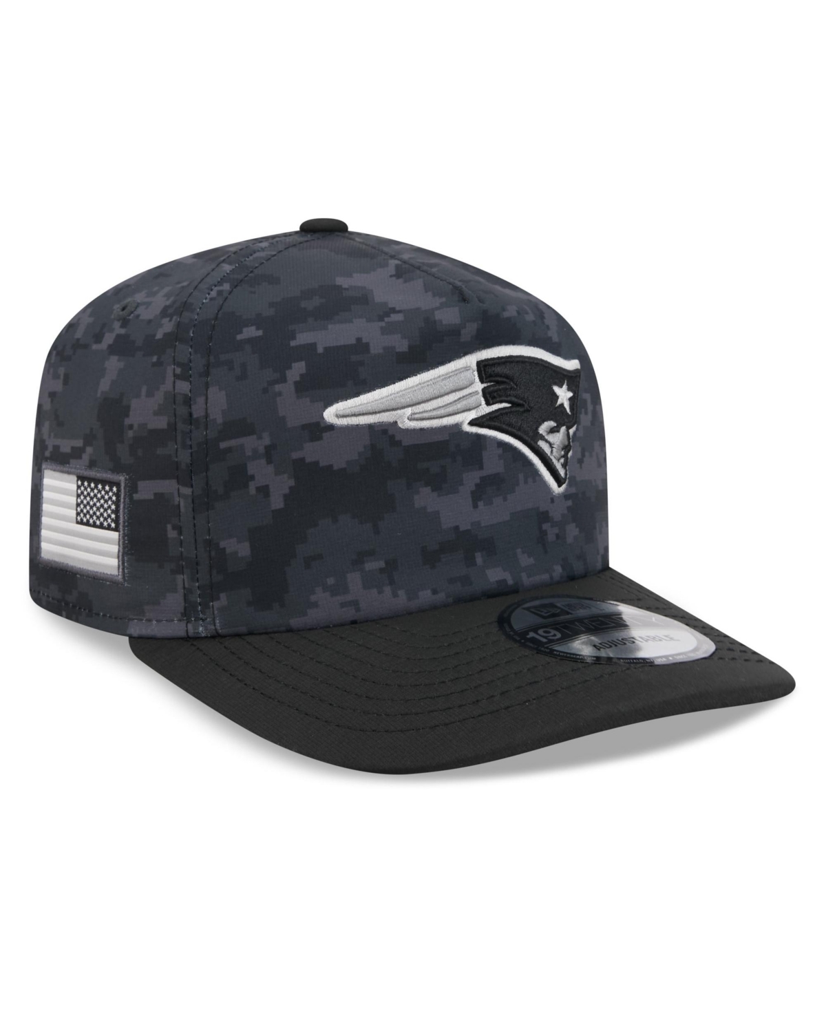New Era Men's Black New England Patriots 2026 Salute To Service 19TWENTY Adjustable Hat - Black