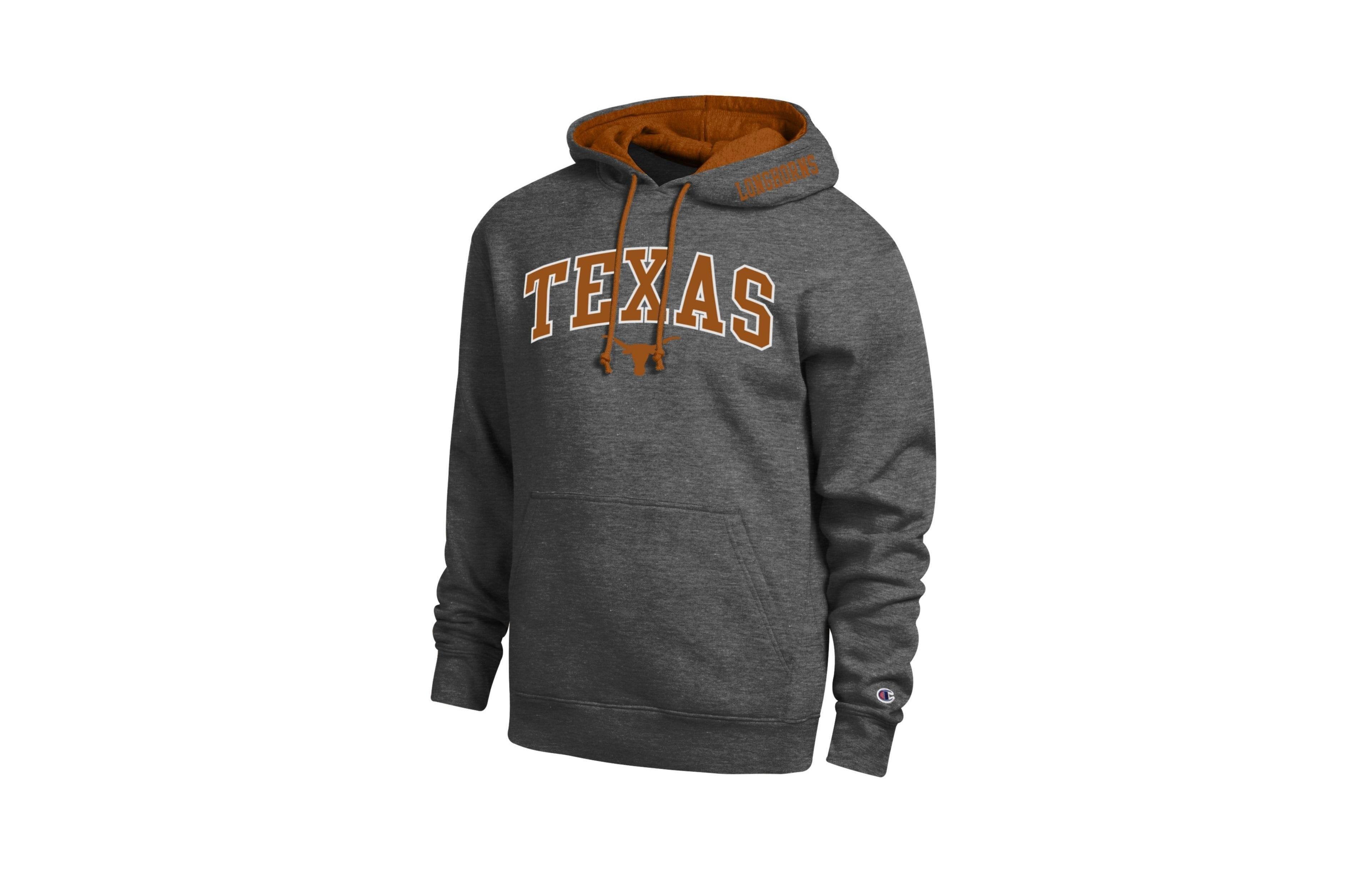 Champion Men's Charcoal Texas Longhorns Arch Tackle Twill Hoodie