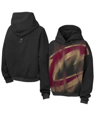Big Boys' and Girls' Black Cleveland Cavaliers 2026 Standard Issue Practice Icon Fleece Pullover Hoodie