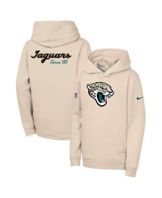 Big Boys' and Girls' Natural Jacksonville Jaguars 2026 Rivalries Collection Sideline Club Fleece Pullover Hoodie